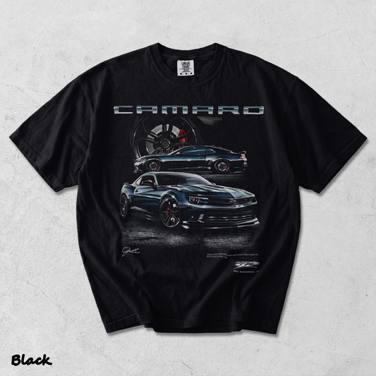 Camaro ZL1 5th Gen T-Shirt back - Black mockup