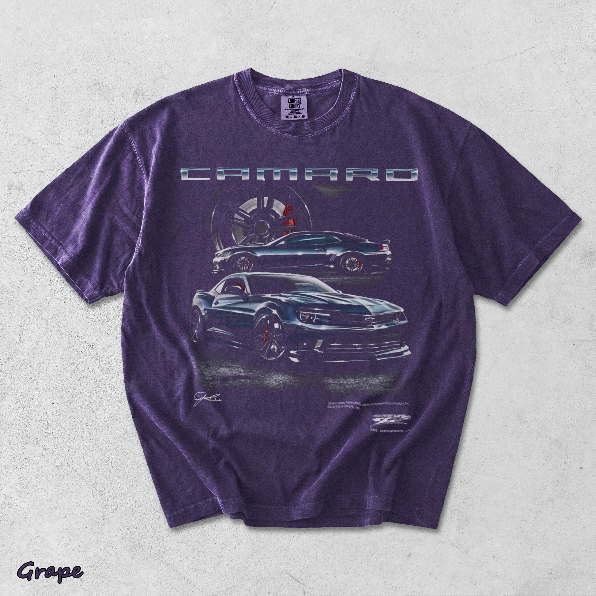 Camaro ZL1 5th Gen T-Shirt back - Grape mockup
