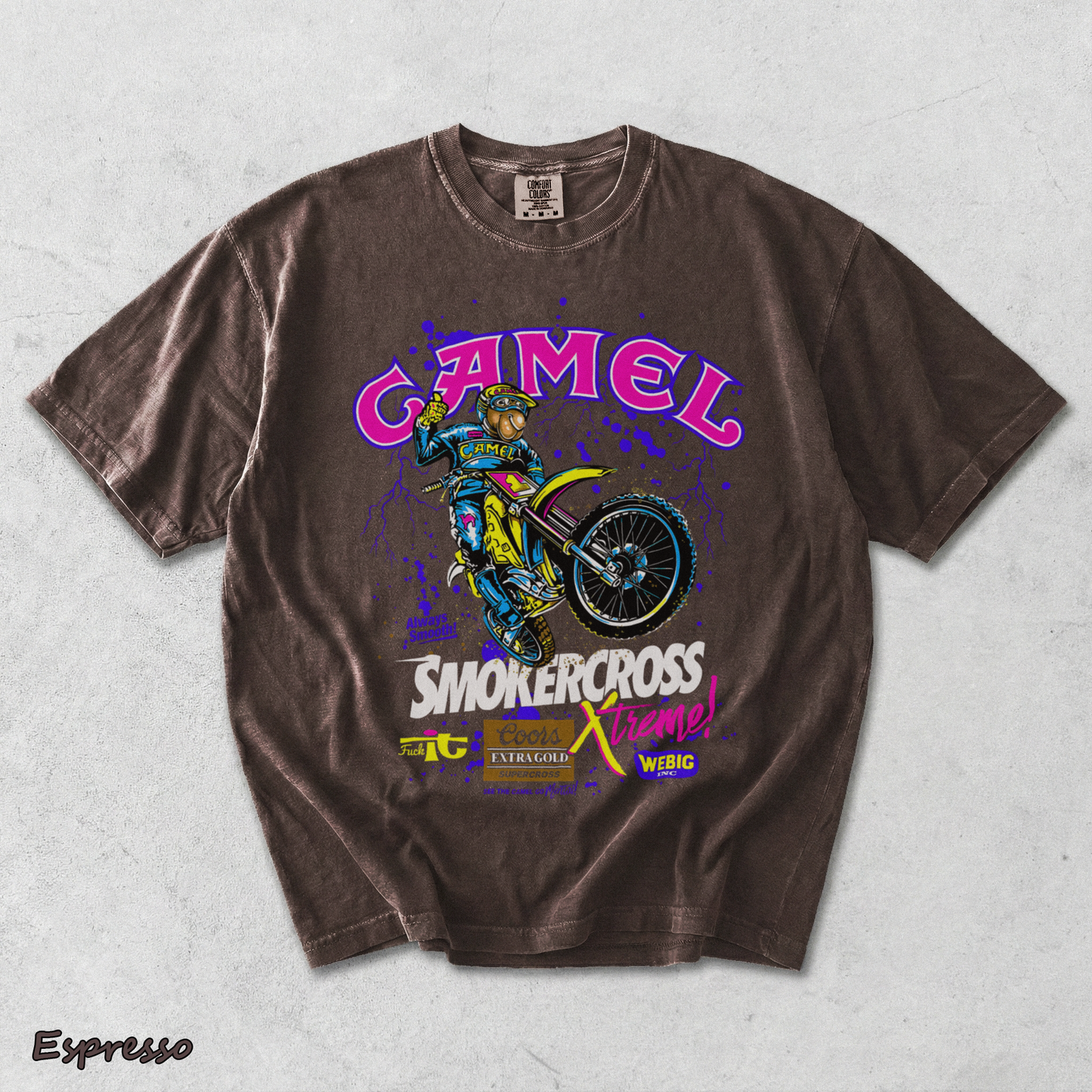Camel Smokercross Motocross Back 2 - Espresso mockup