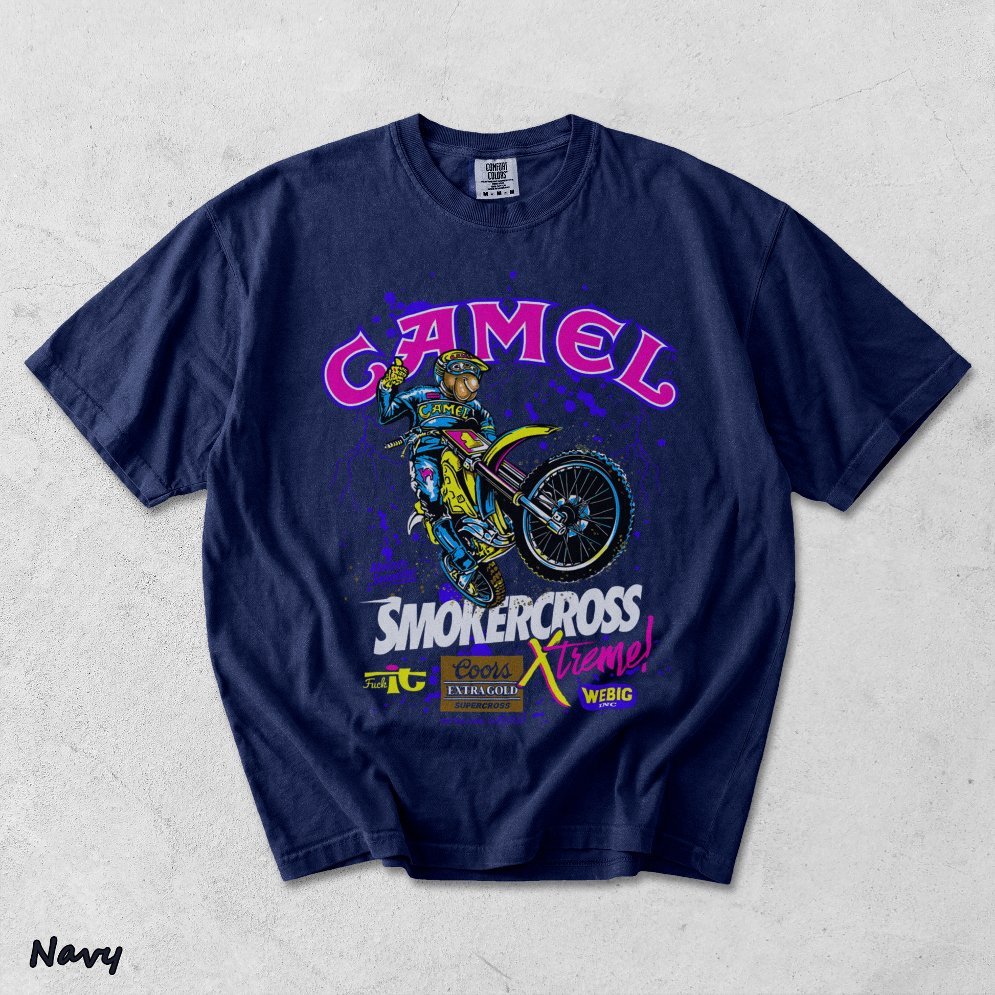 Camel Smokercross Motocross Back 2 - True Navy mockup