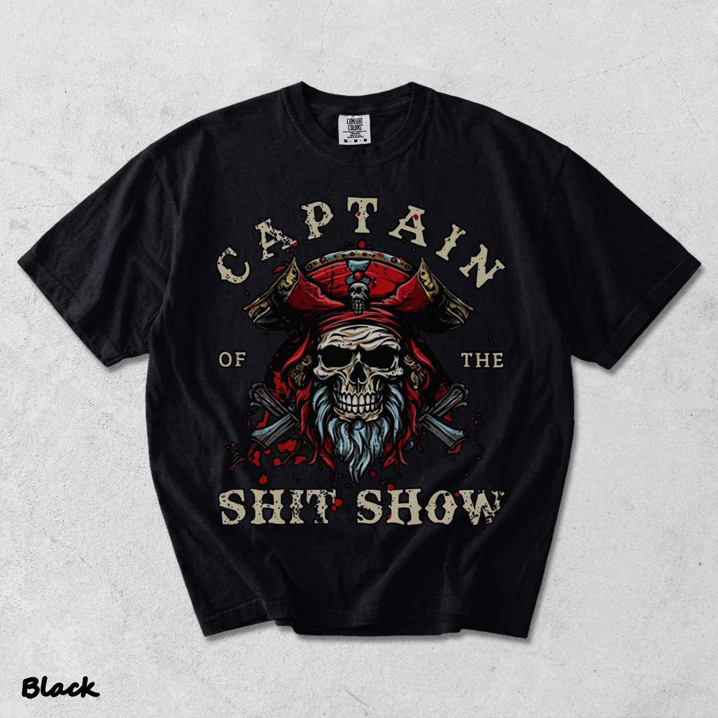 CAPTAIN SHiT SHOW - Black mockup