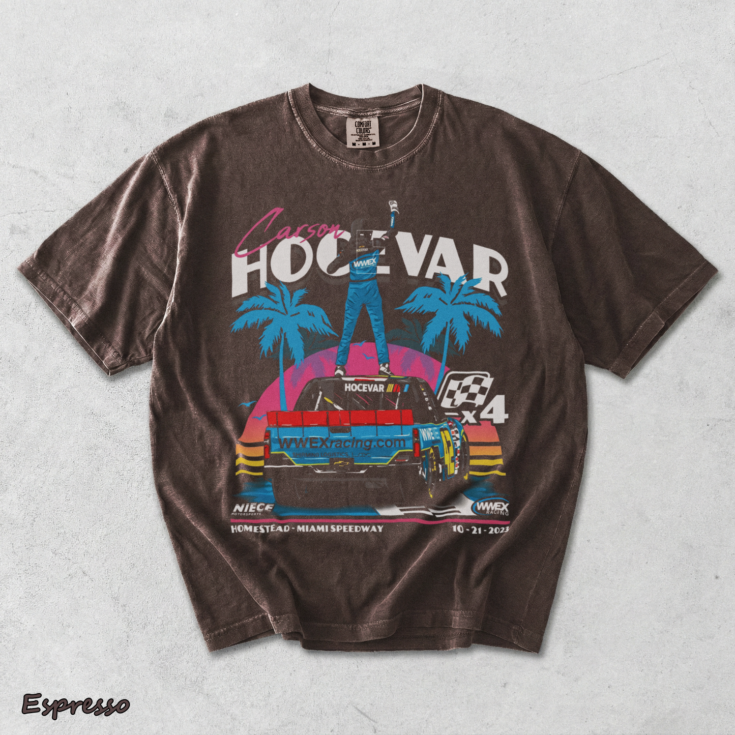 Carson Hocevar Motorsports T - Espresso mockup