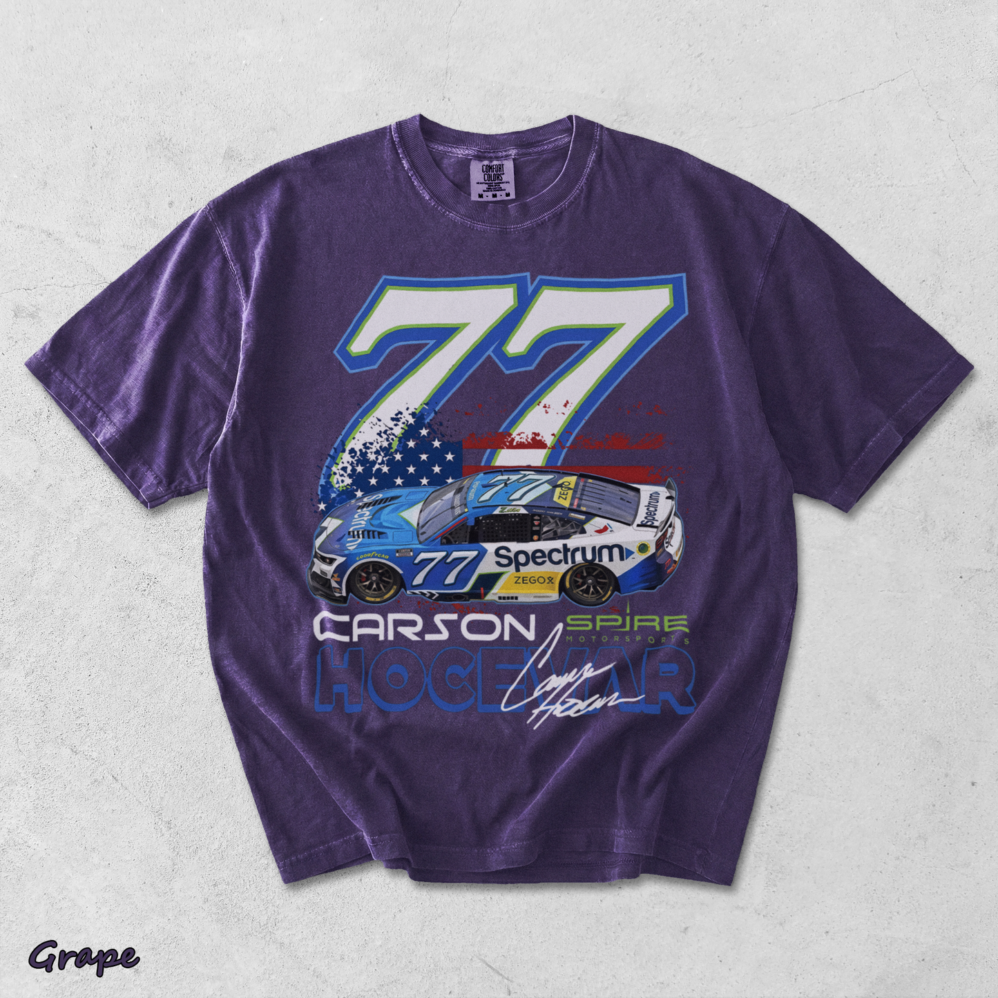 Carson Hocevar NASCAR 77 Racingssss - Grape mockup