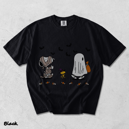 Cartoon Dog Embroidered Sweatshirt, Halloween Sweatshirt, Fall Sweatshirt - Black mockup