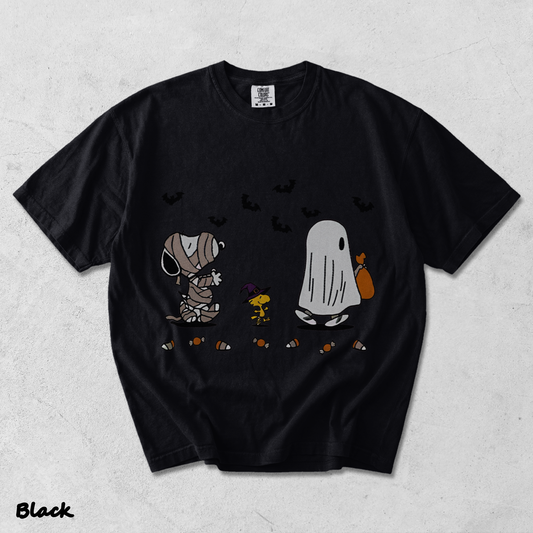 Cartoon Dog Embroidered Sweatshirt, Halloween Sweatshirt, Fall Sweatshirt - Black mockup