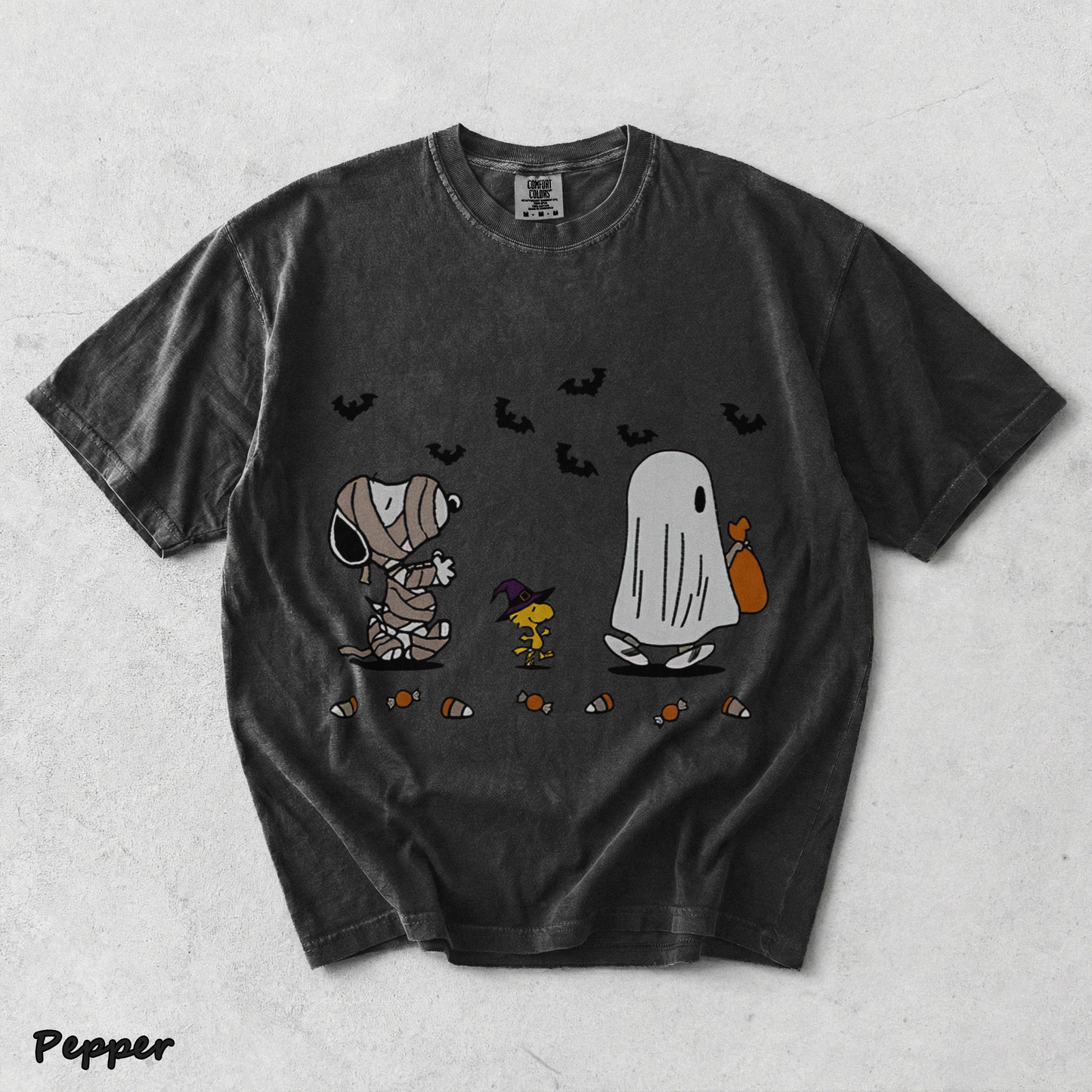 Cartoon Dog Embroidered Sweatshirt, Halloween Sweatshirt, Fall Sweatshirt - Pepper mockup