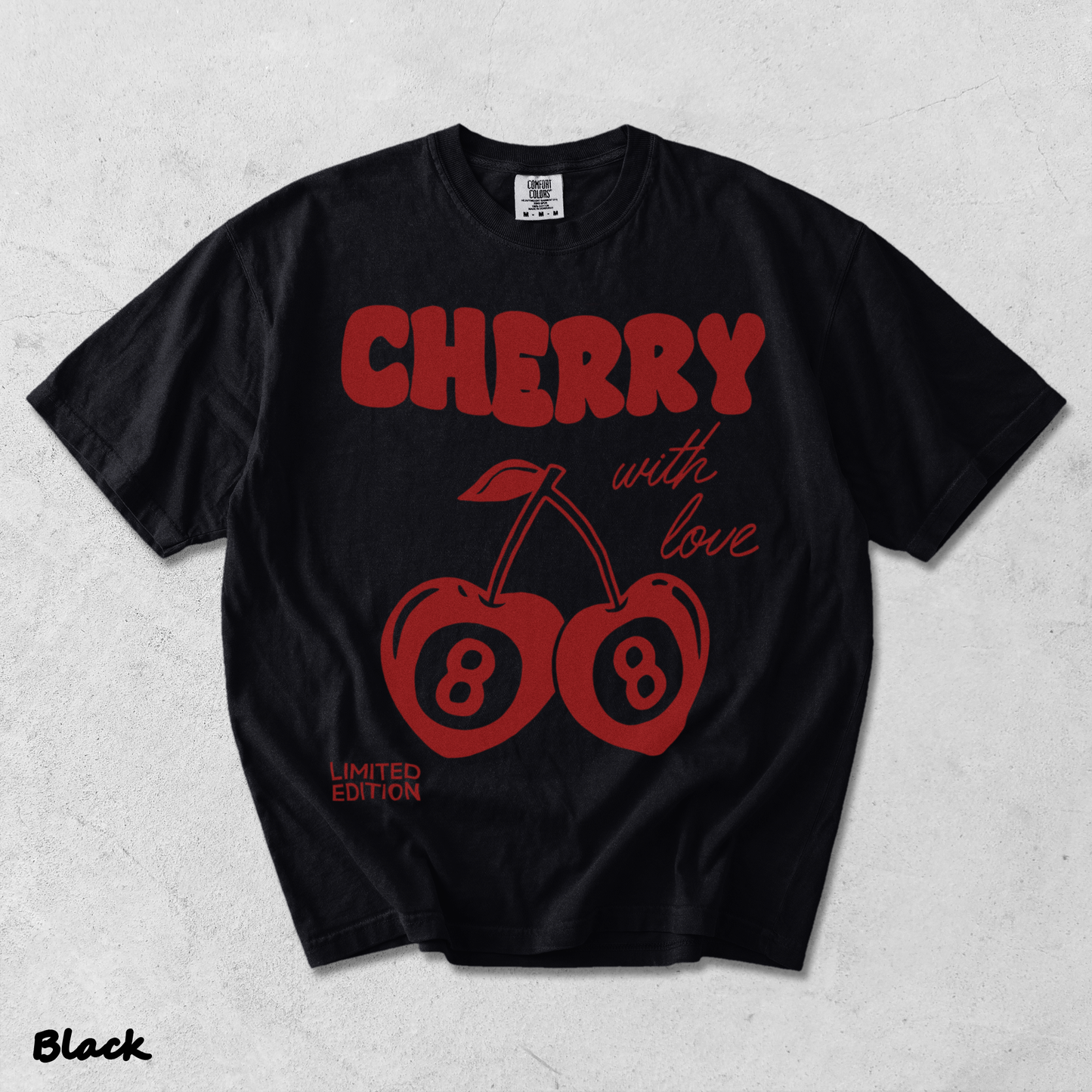 Cherry with love limited edition - Black mockup