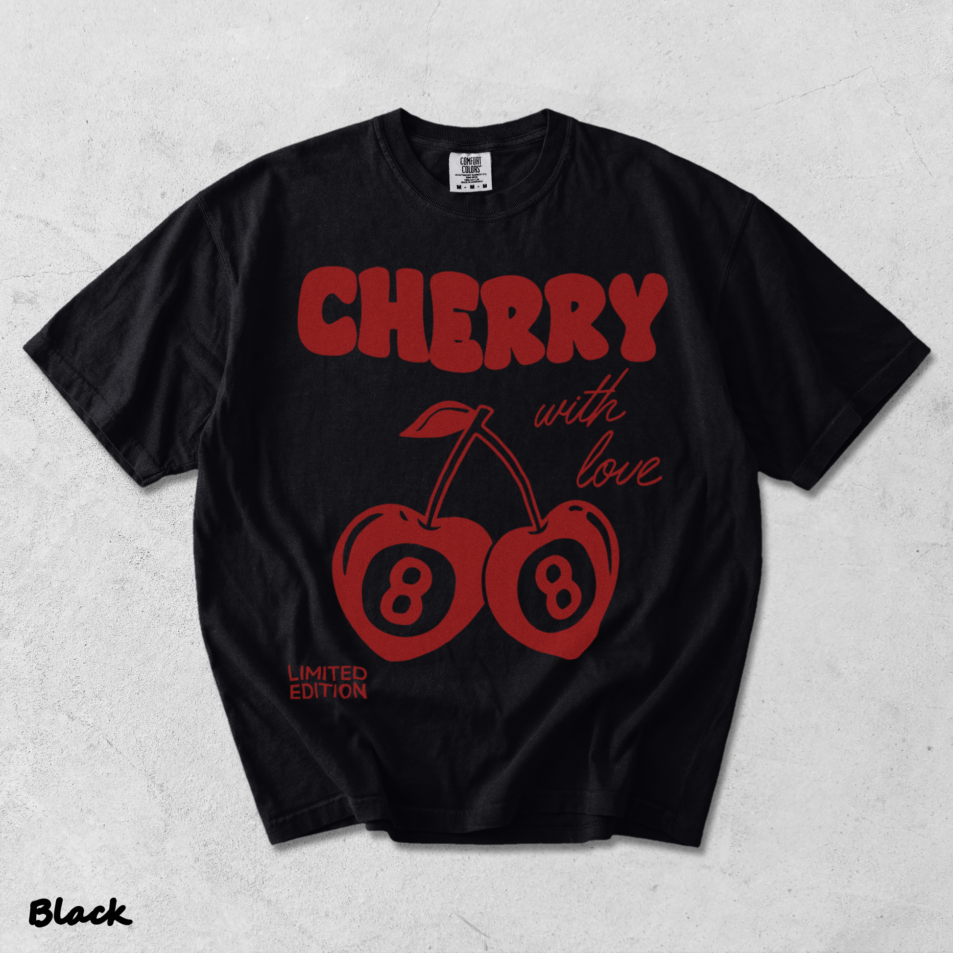 Cherry with love limited edition - Black mockup
