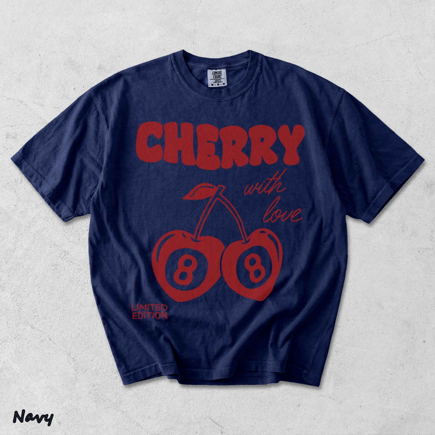 Cherry with love limited edition - True Navy mockup