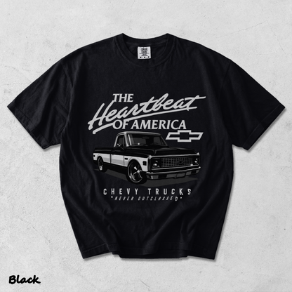 Chevy Trucks Never Outclassed Heartbeat of America - Black mockup