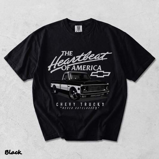 Chevy Trucks Never Outclassed Heartbeat of America - Black mockup