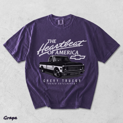 Chevy Trucks Never Outclassed Heartbeat of America - Grape mockup