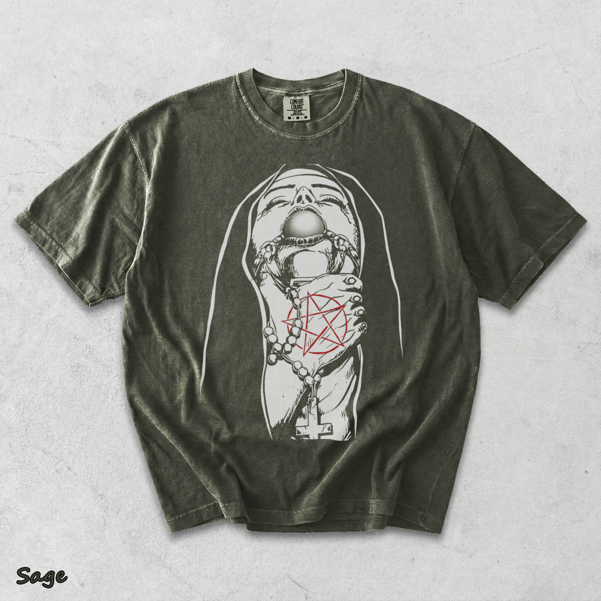 Chokehold Nun - Sage mockup