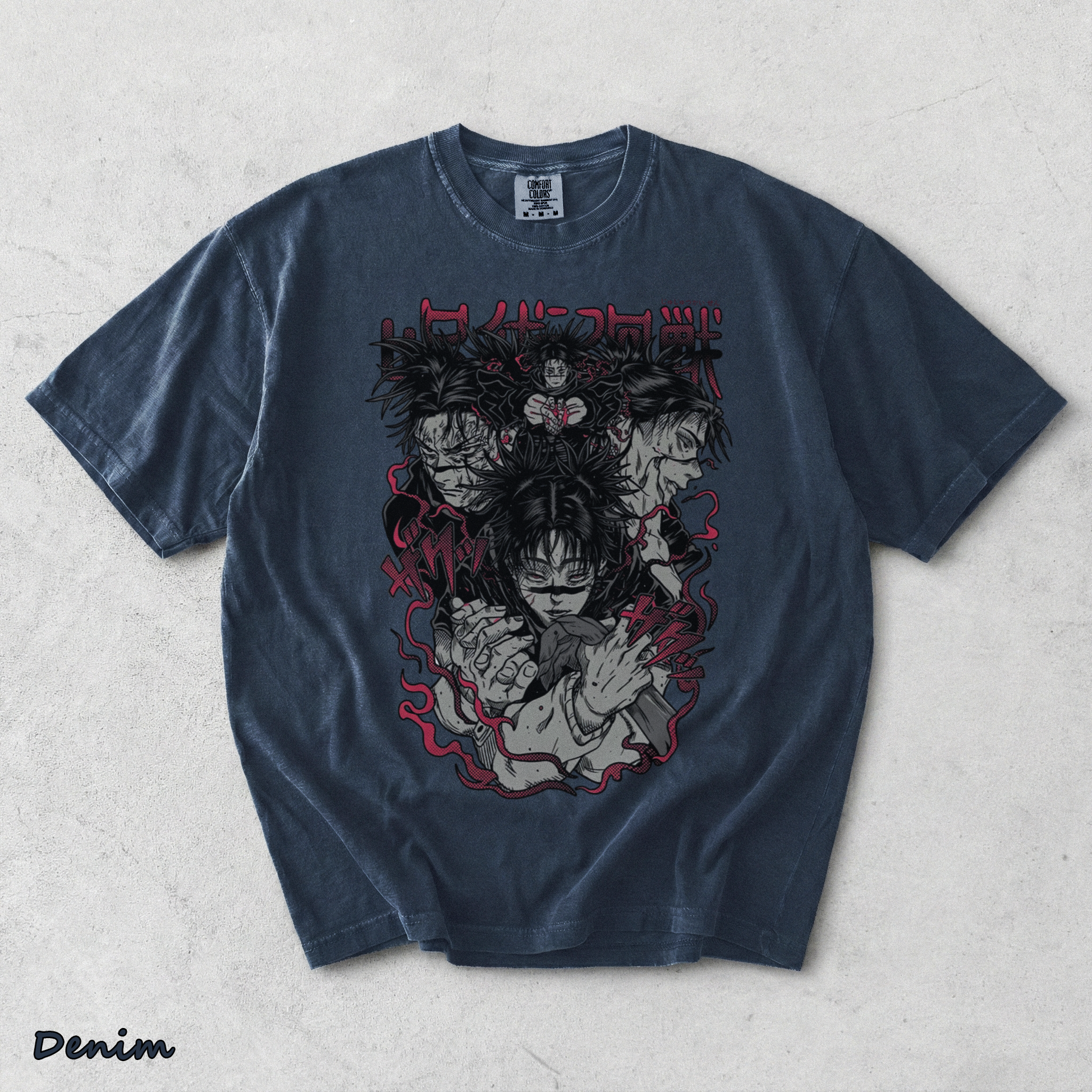 Choso Blood Manipulation Jjk Jujutsu Kaisen Anime - Denim mockup