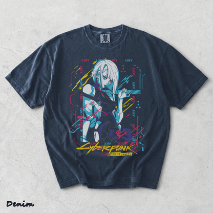 Ciberpunk Lucy Edge Runners - Denim mockup