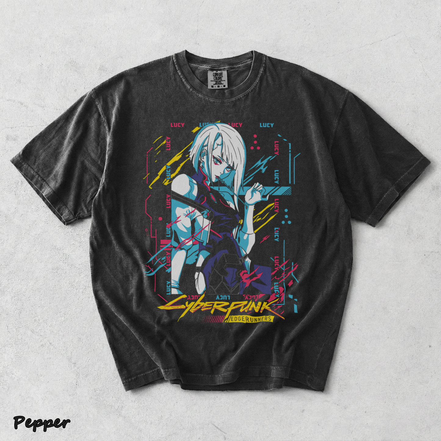 Ciberpunk Lucy Edge Runners - Pepper mockup