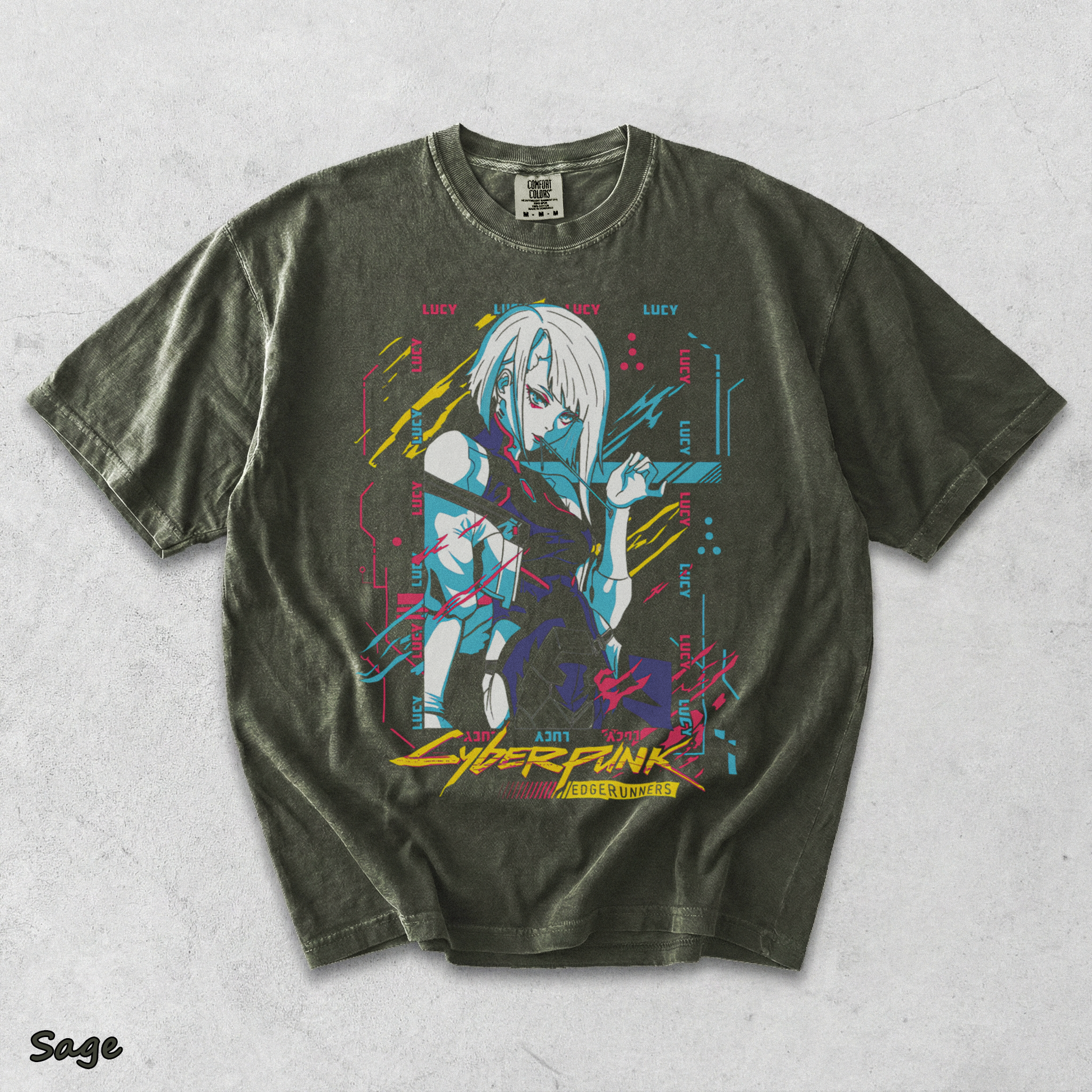 Ciberpunk Lucy Edge Runners - Sage mockup