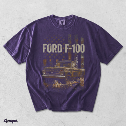 Classic Ford F-100 American Legend T-shirt - Grape mockup