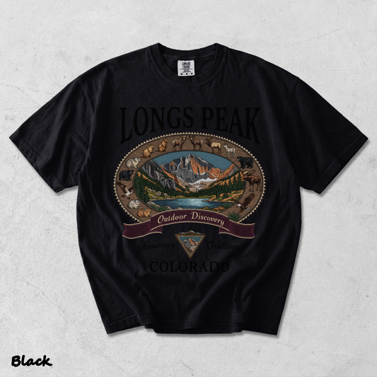 Comfort Colors Longs Peak Colorado - Black mockup