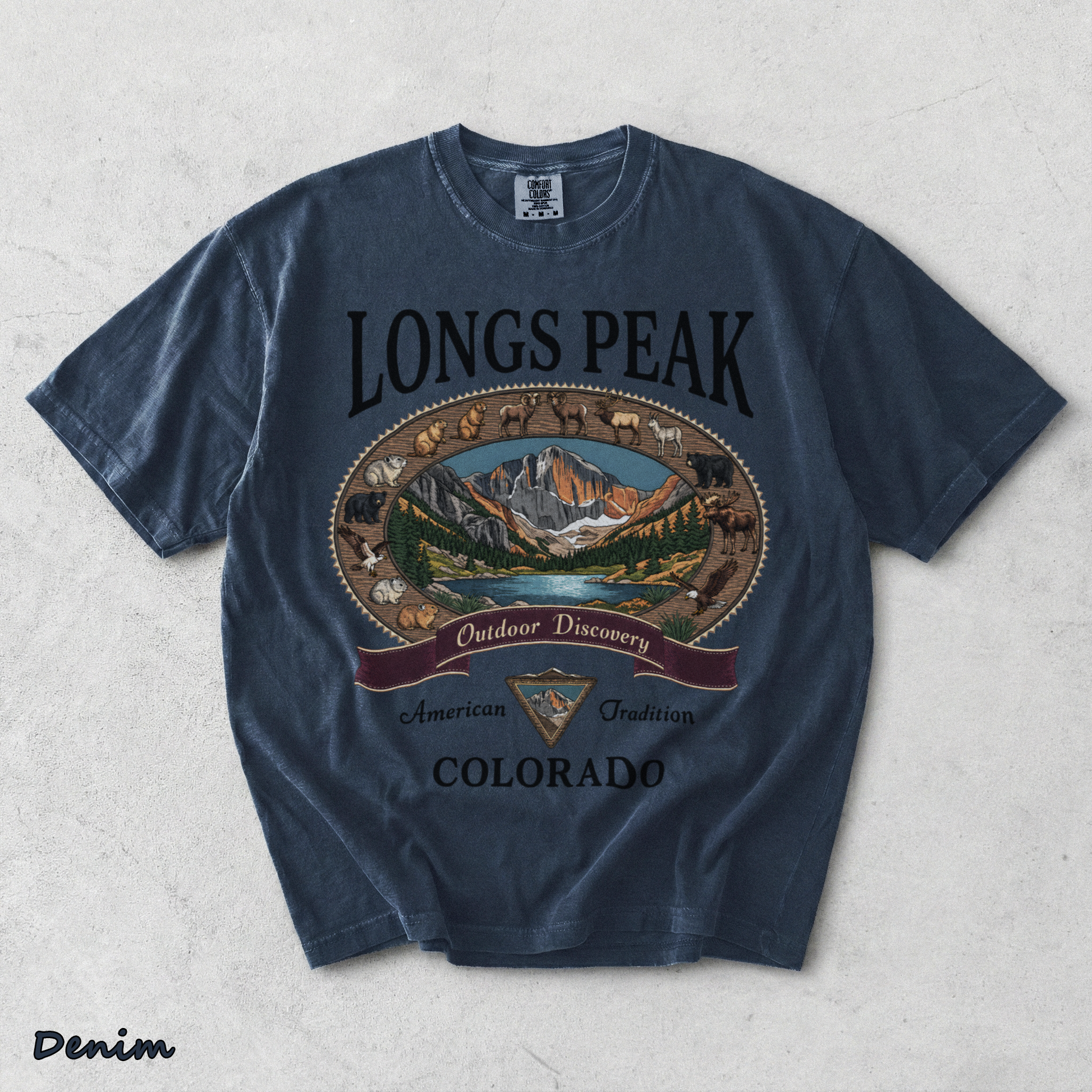 Comfort Colors Longs Peak Colorado - Denim mockup