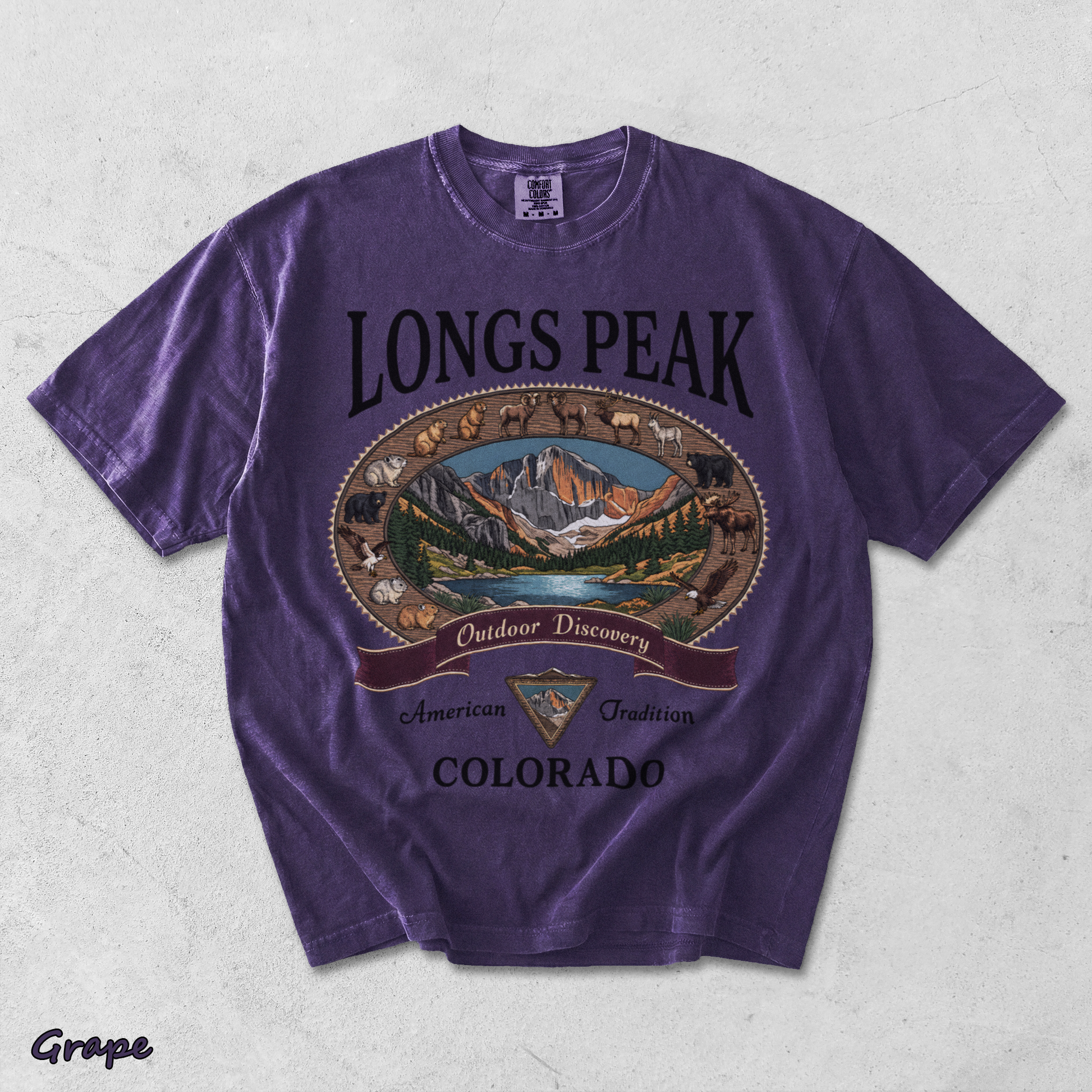 Comfort Colors Longs Peak Colorado - Grape mockup