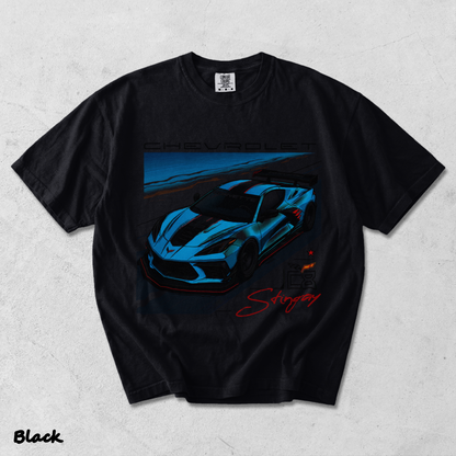 Corvette C8 Stingray Back - Black mockup