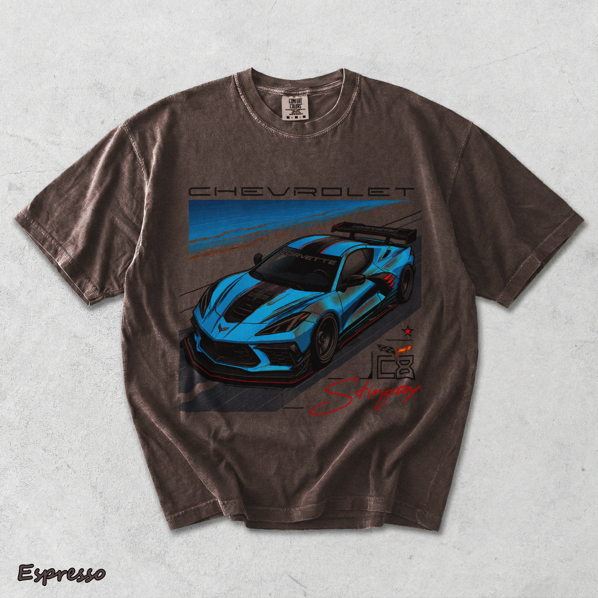 Corvette C8 Stingray Back - Espresso mockup