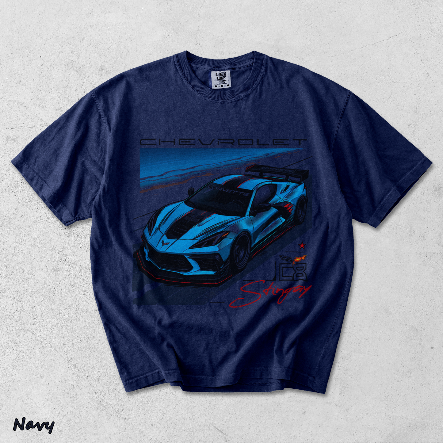 Corvette C8 Stingray Back - True Navy mockup