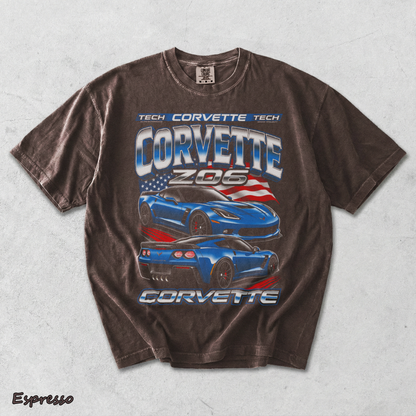Corvette Z06 C7 Blue American Flag Racing - Espresso mockup