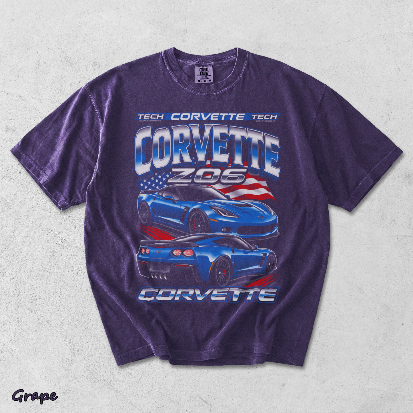 Corvette Z06 C7 Blue American Flag Racing - Grape mockup