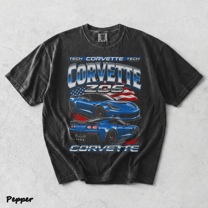 Corvette Z06 C7 Blue American Flag Racing - Pepper mockup