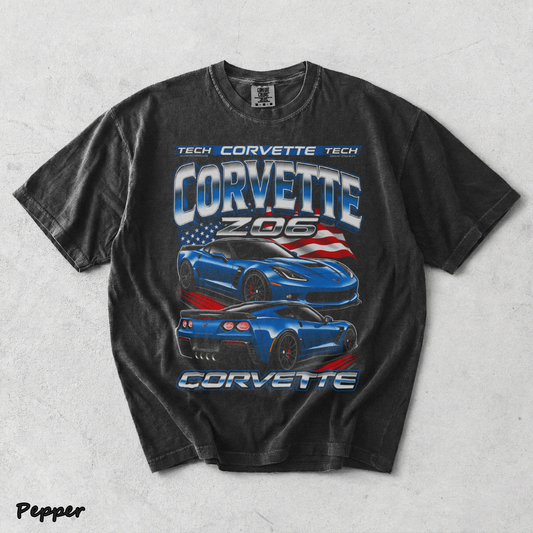 Corvette Z06 C7 Blue American Flag Racing - Pepper mockup