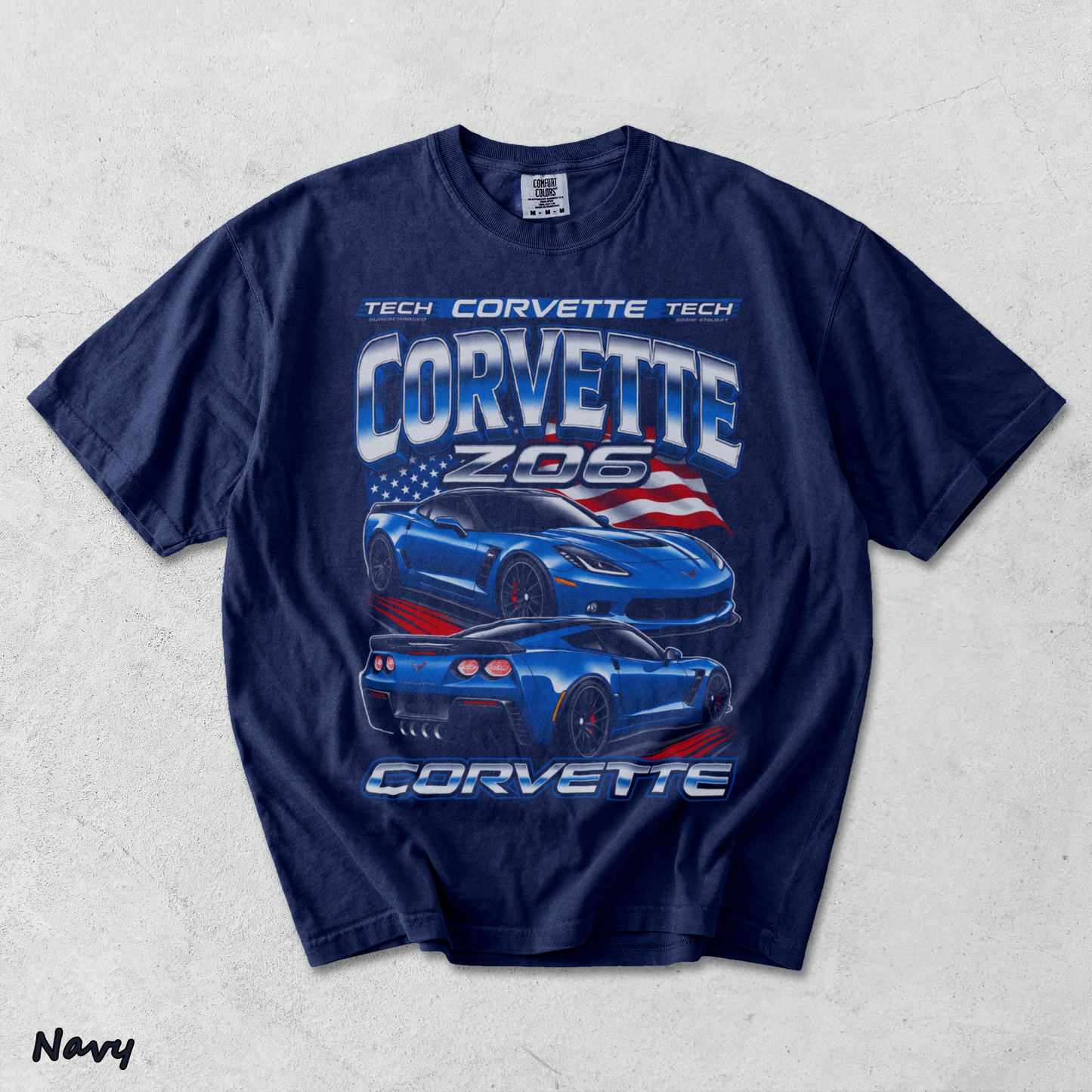Corvette Z06 C7 Blue American Flag Racing - True Navy mockup