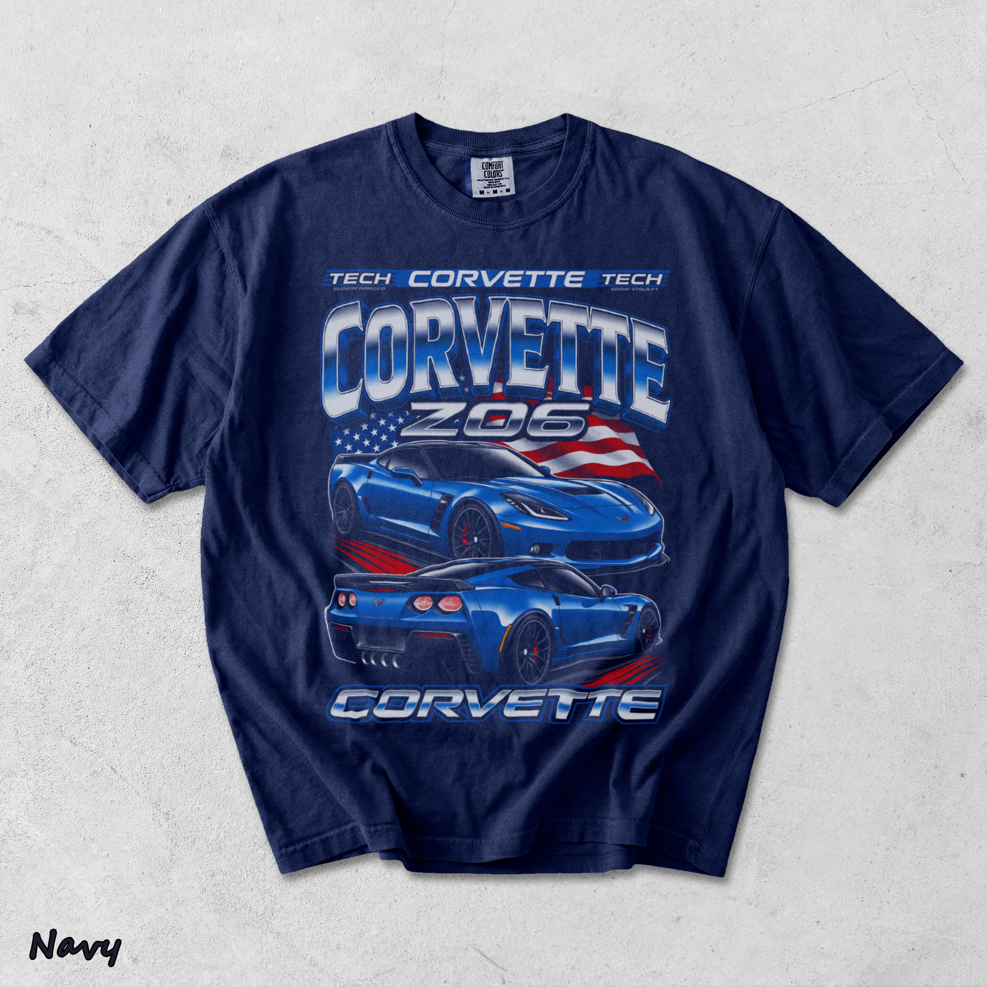 Corvette Z06 C7 Blue American Flag Racing - True Navy mockup