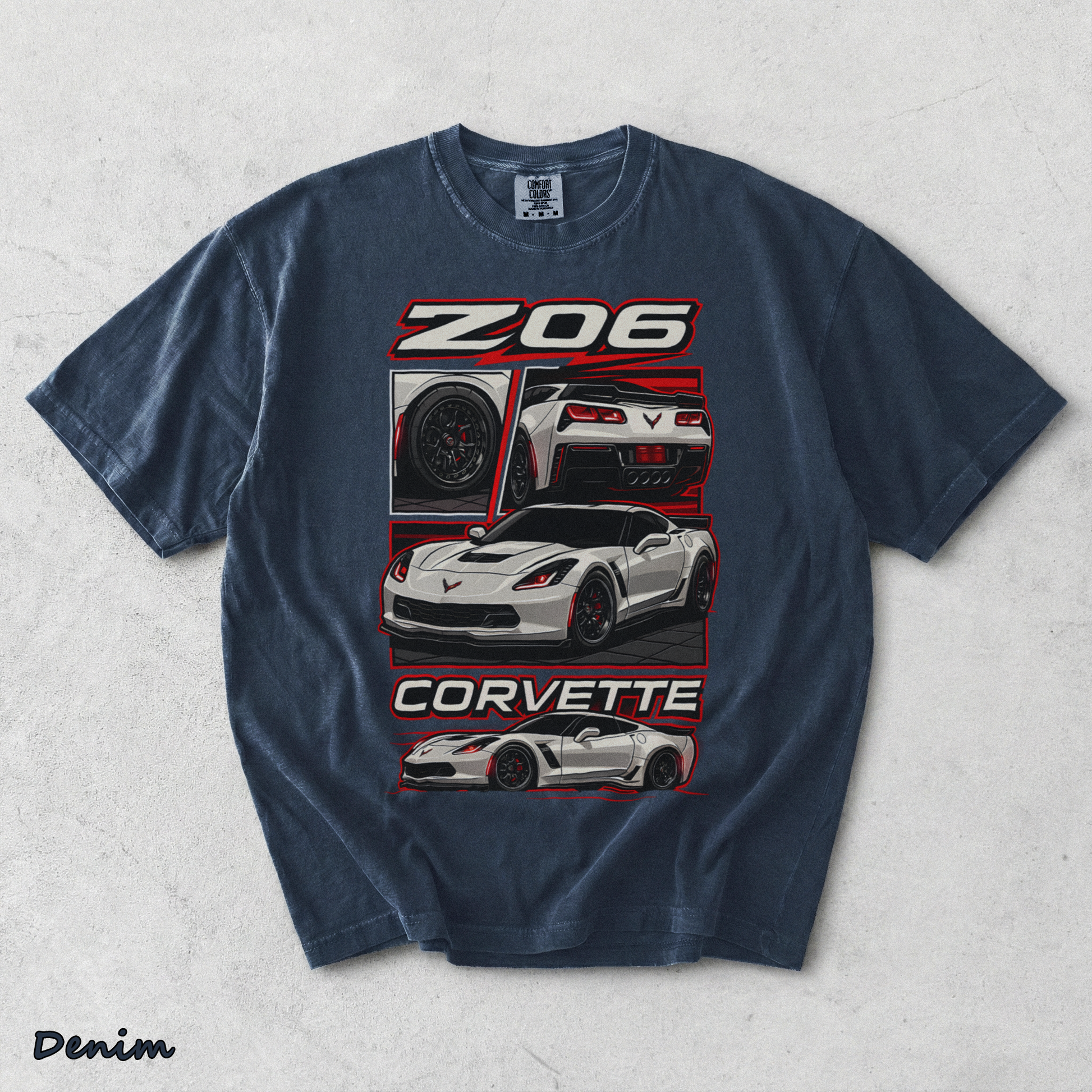 Corvette Z06 - Denim mockup