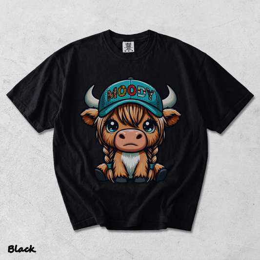 Cow Moody - Black mockup