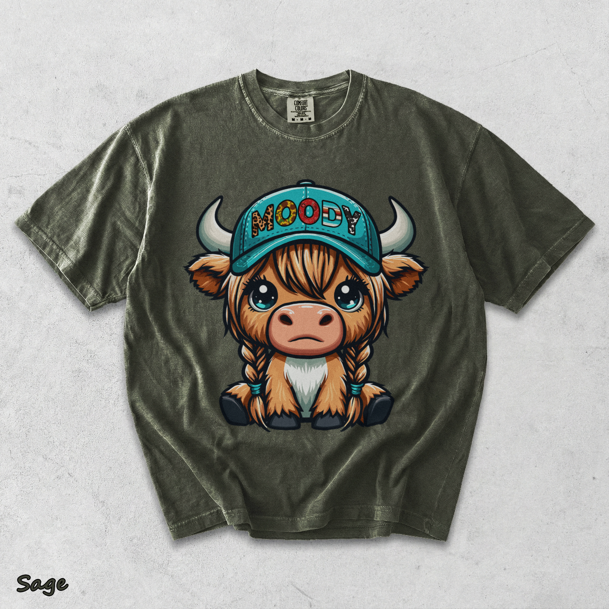Cow Moody - Sage mockup