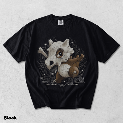 Cubone Skull Bone Double Back - Black mockup