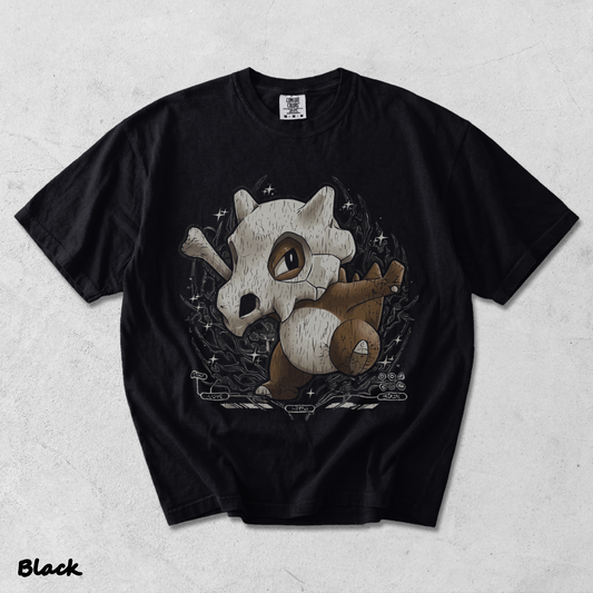 Cubone Skull Bone Double Back - Black mockup