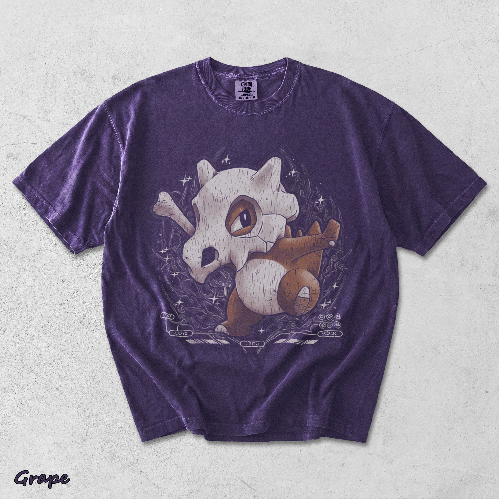 Cubone Skull Bone Double Back - Grape mockup