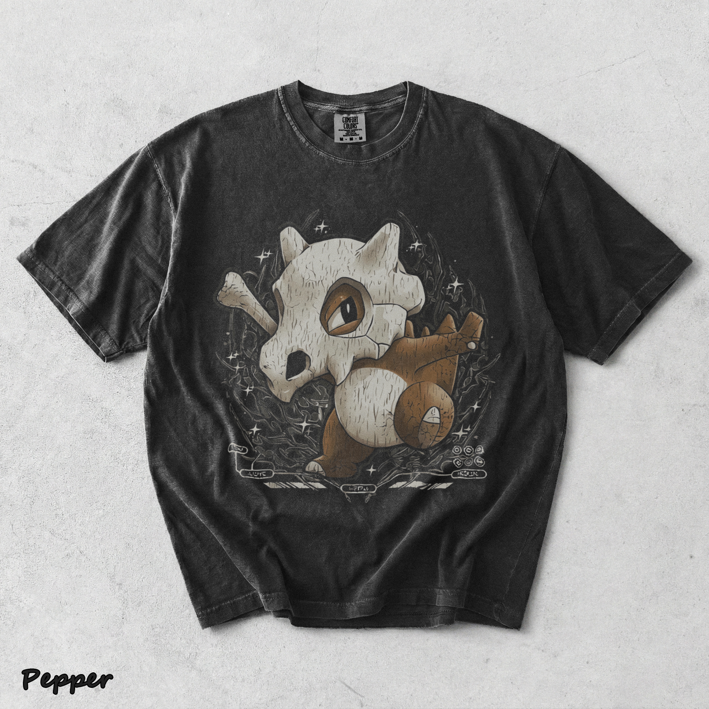 Cubone Skull Bone Double Back - Pepper mockup