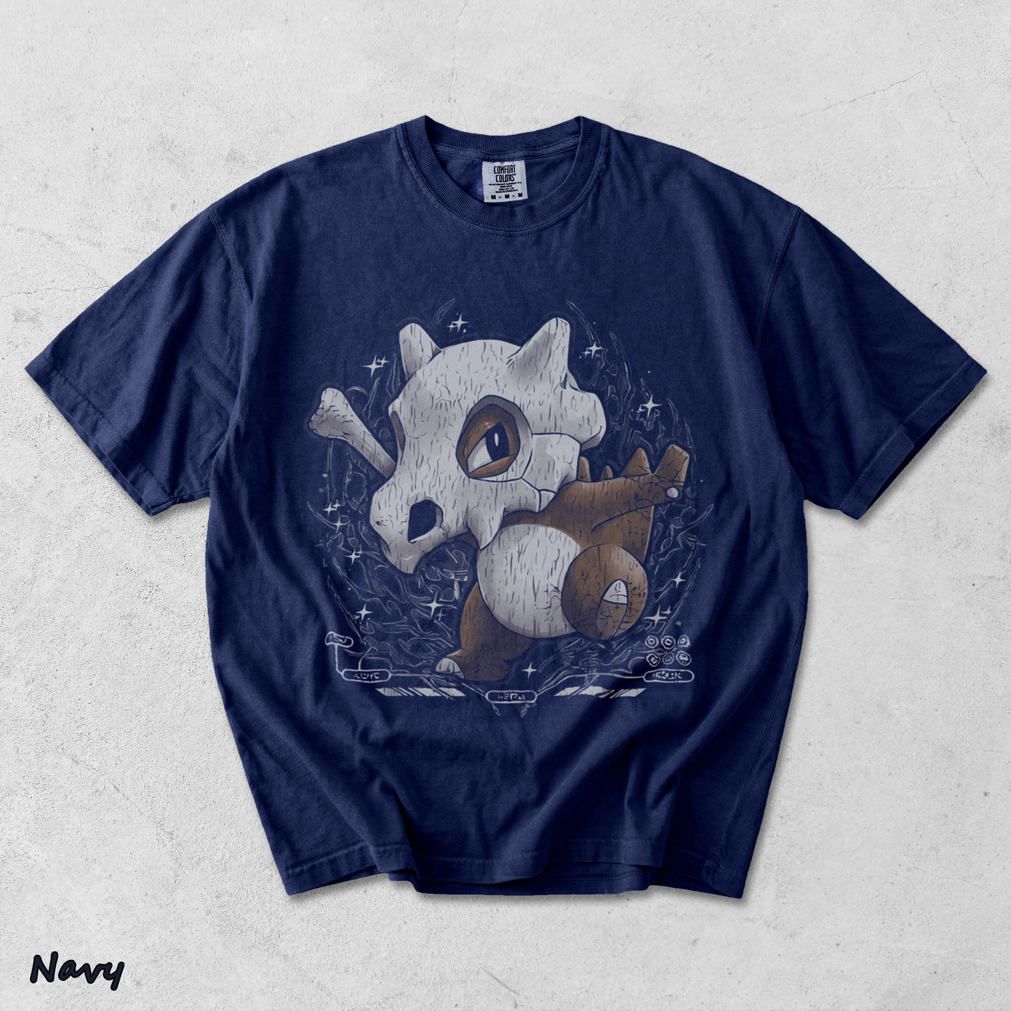 Cubone Skull Bone Double Back - True Navy mockup