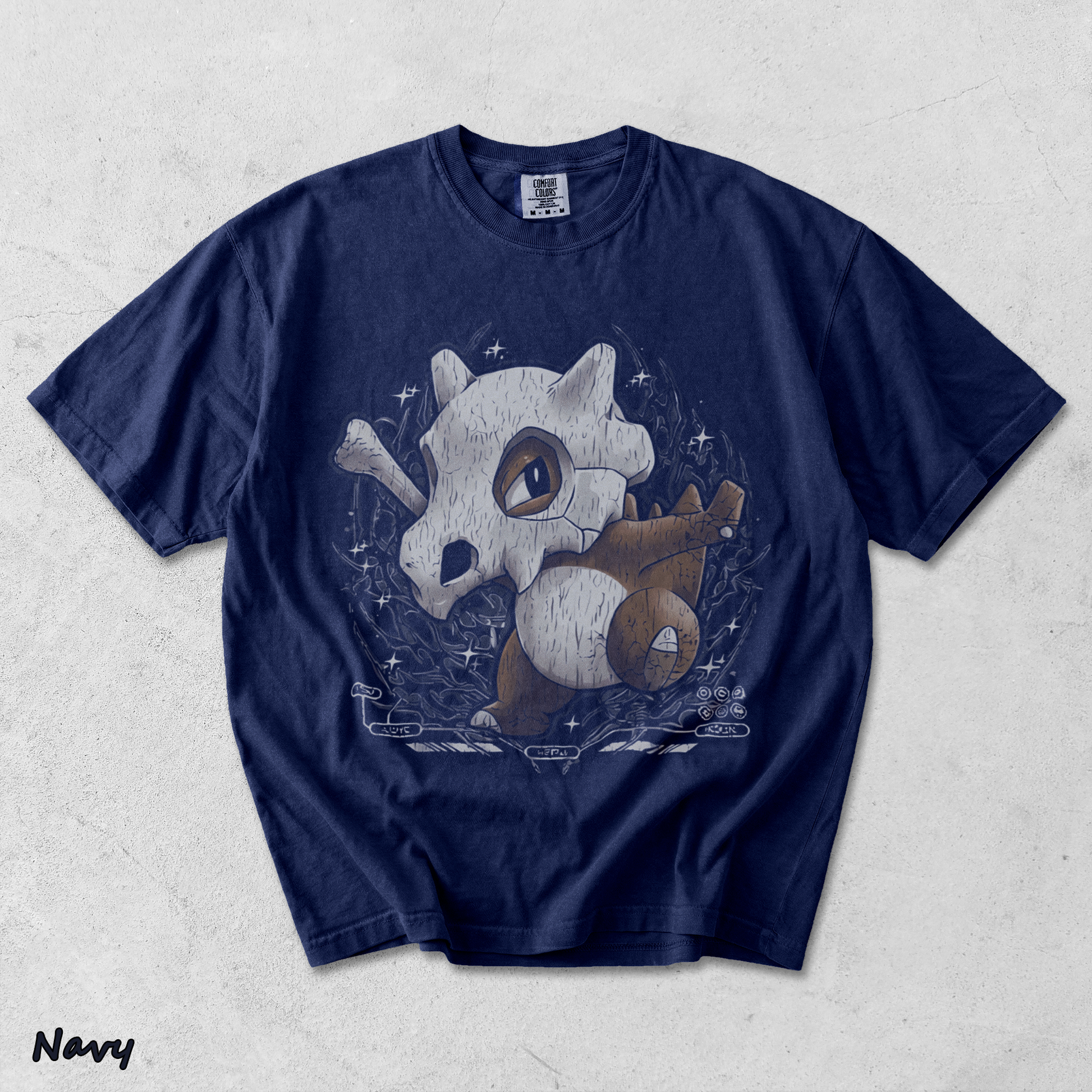 Cubone Skull Bone Double Back - True Navy mockup