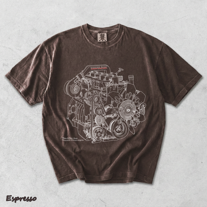 Cummins 5.9L 12V Engine Hoodie_1 - Espresso mockup