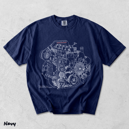 Cummins 5.9L 12V Engine Hoodie_1 - True Navy mockup