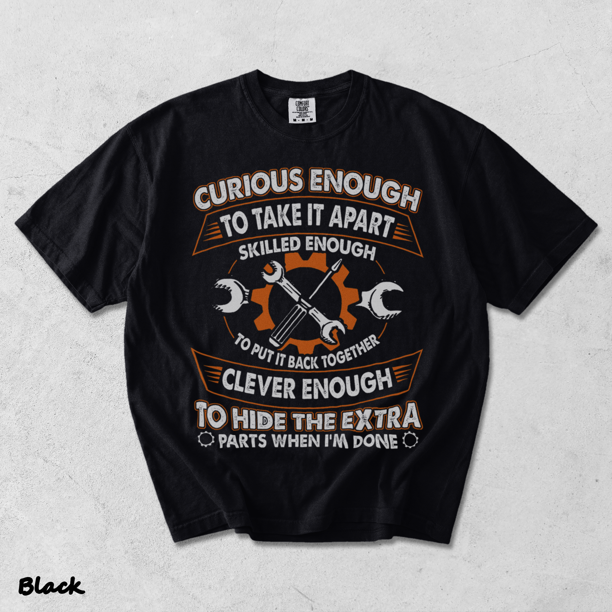 Curious enough to take it apart skilled enough - Black mockup