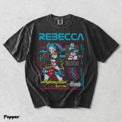 Cyberpunk Edgerunners 2077 Shirt Anime Lucy Rebecca David Cosplay Gamer Gift 425 - Pepper mockup