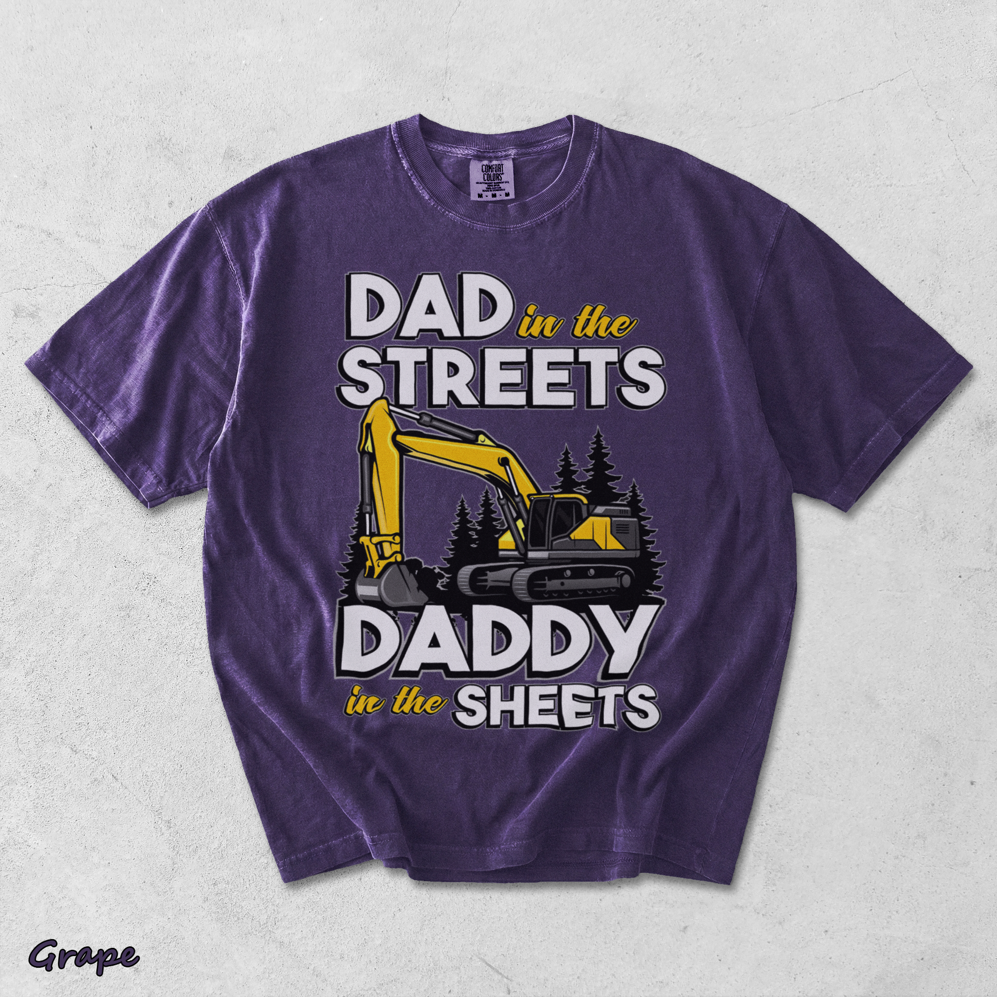 Dad in the Streets Excavator - Grape mockup