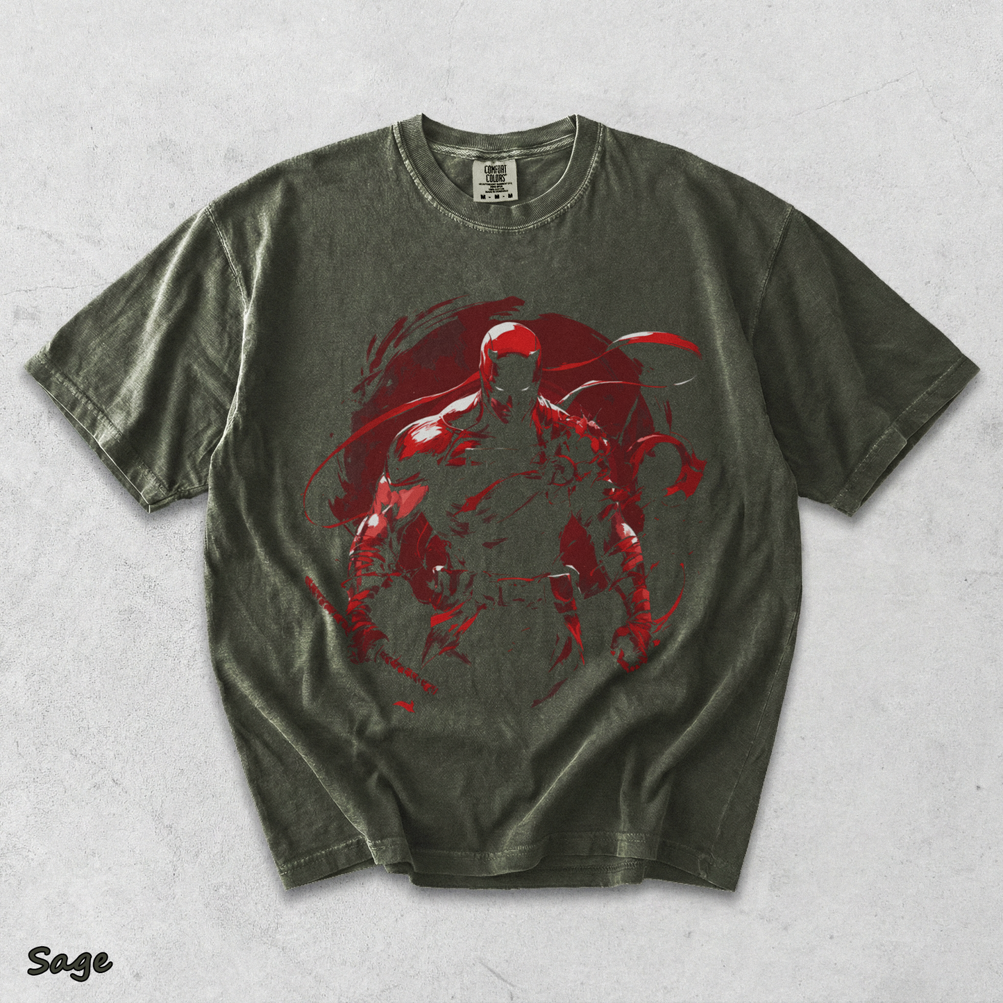 Daredevil Born T-shirt back - Sage mockup