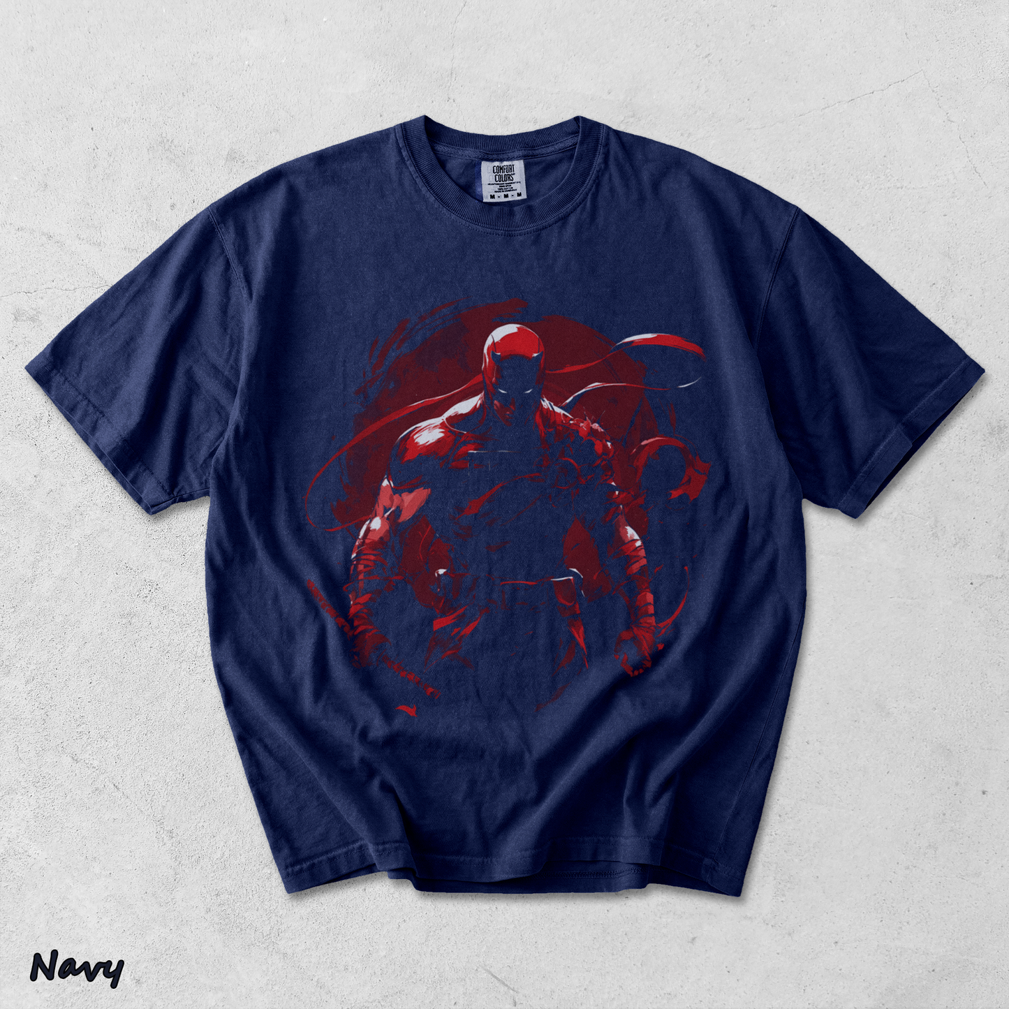 Daredevil Born T-shirt back - True Navy mockup